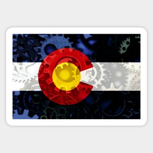 Flag of Colorado - Gears Sticker